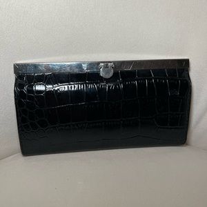 Black Crocodile Style clutch wallet/purse